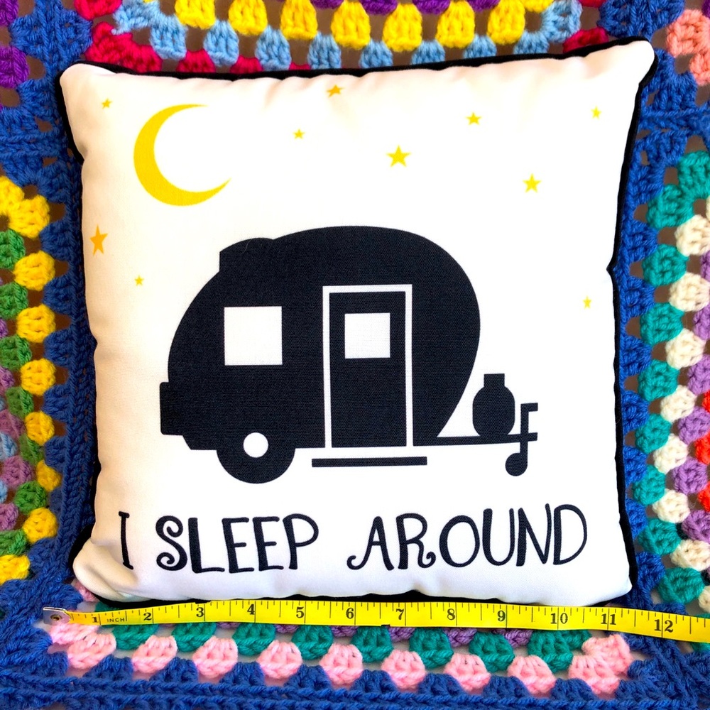 Camper Crescent Moon 🌙 Accent Pillow